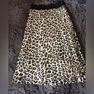 DKNY Animal Print Midi Skirt